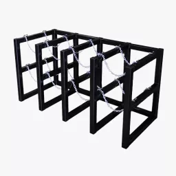 Gas cylinder barricade racks 