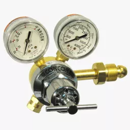 Single stage flowgauge regulator for medium duty MIG and TIG welding and blanketing applications